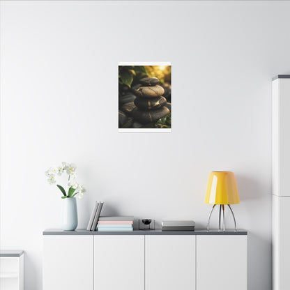 Summer River Stones Broken Beauty Canvas Art | Healing Decor