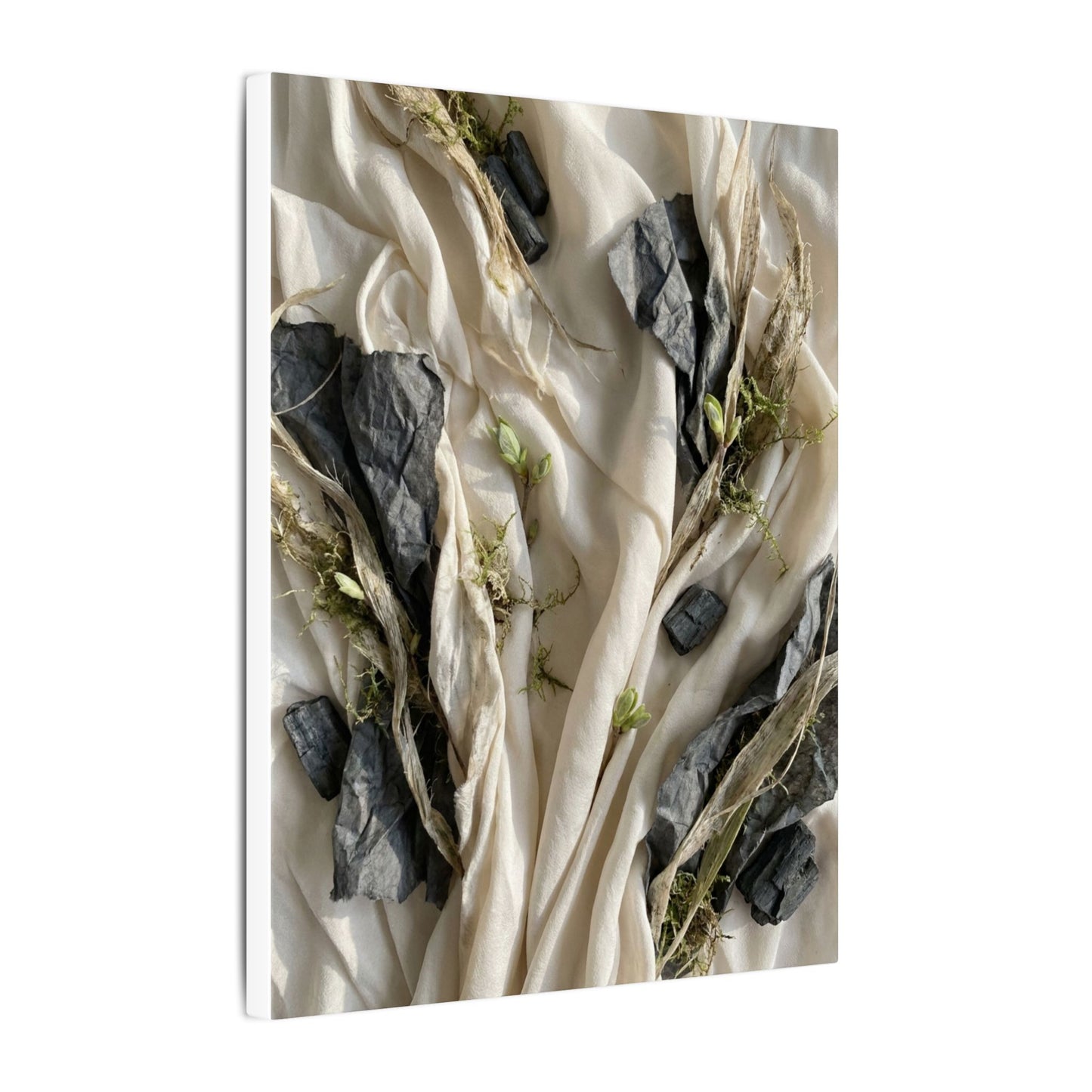 Spring Silk Drape Texture Canvas Art | Warm Decor