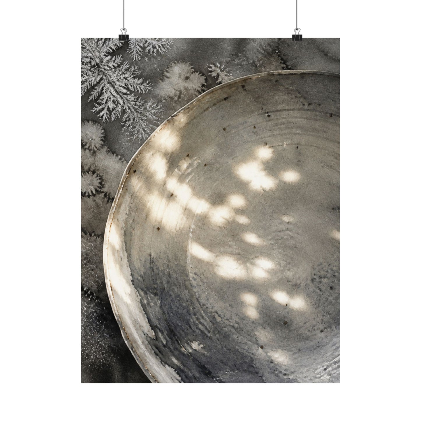 Winter Ceramic Bowl Watercolor Wall Art Print | Cozy Decor