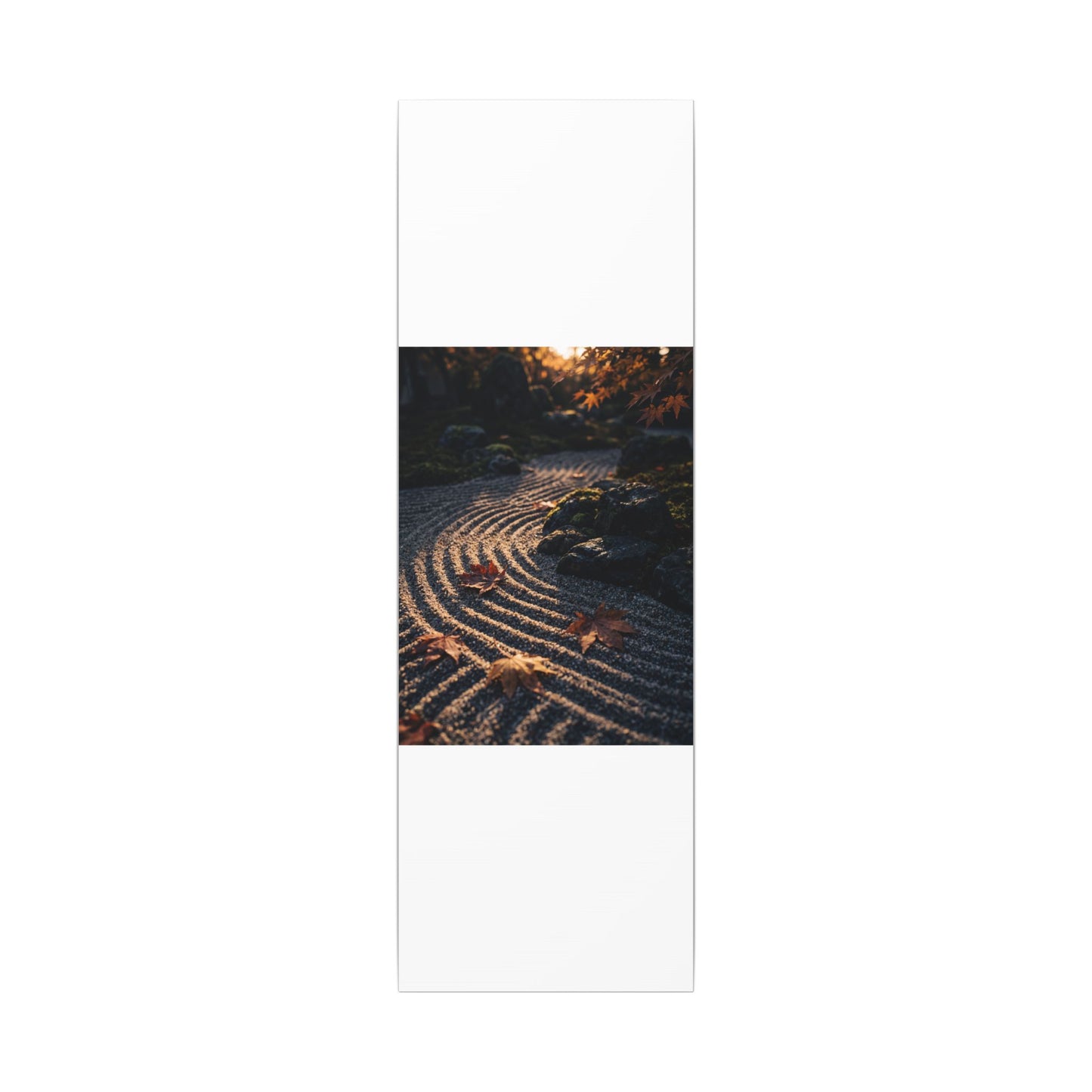 Rock Garden Moody Minimal Canvas Art | Bold Dark Japandi Art