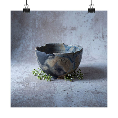 Moonlight Ceramic Bowl Wall Art Print - Japandi Ma