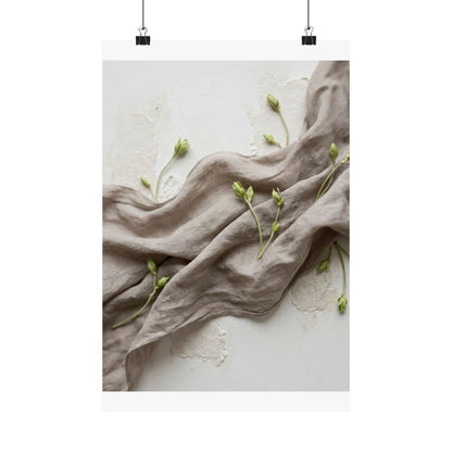 Silk Drape Wall Art Print | Spring Japandi Texture Art