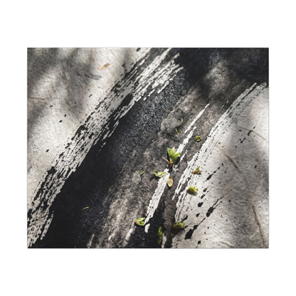 Ink Brushstroke Canvas Art | Spring Dark Japandi Moody Minimal Art