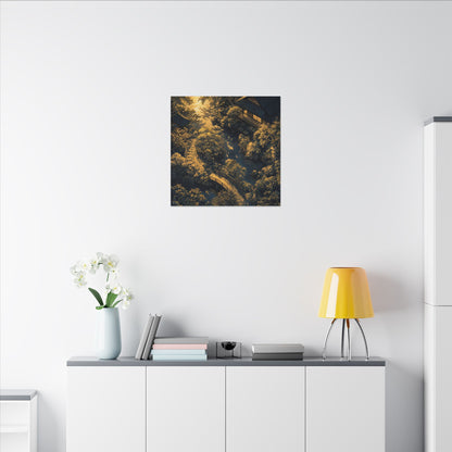 Contemplative Moonlit Garden Canvas Art - Ukiyo E Inspired Zen