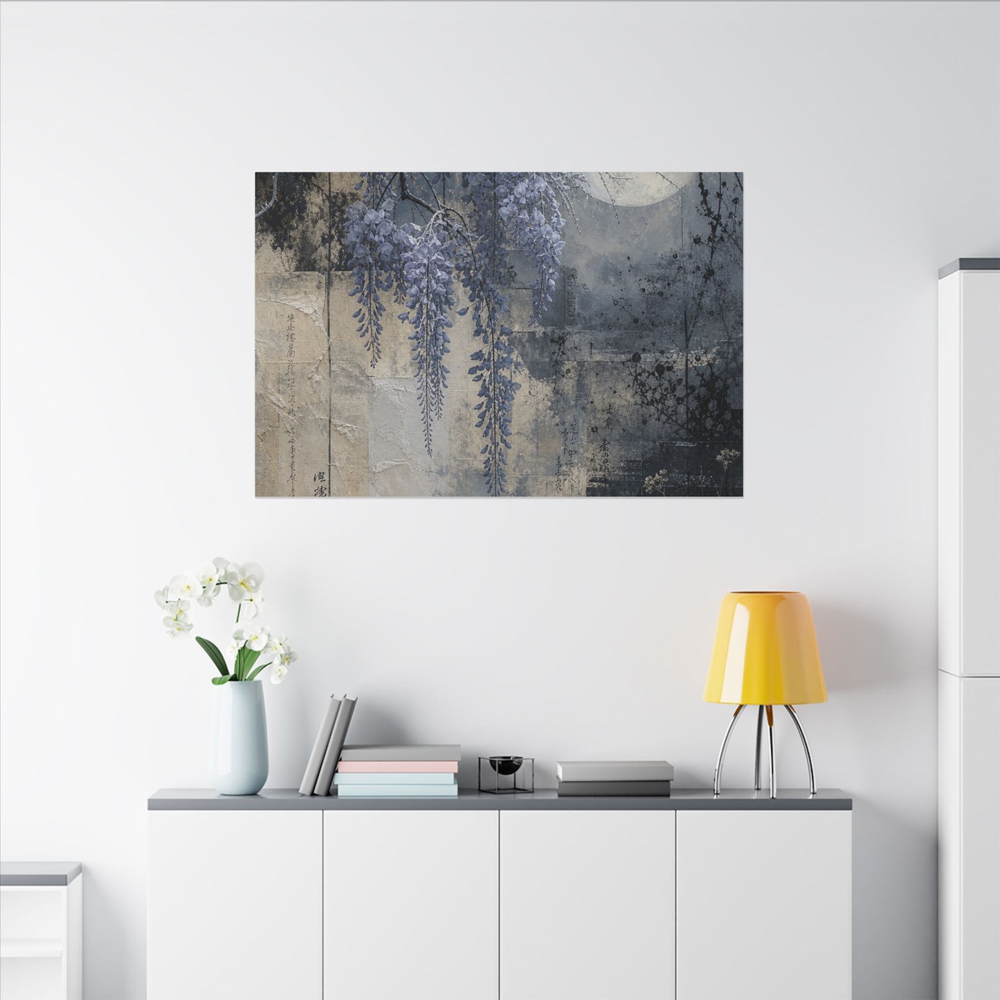 Winter Wisteria Texture Canvas Art | Elegant Decor