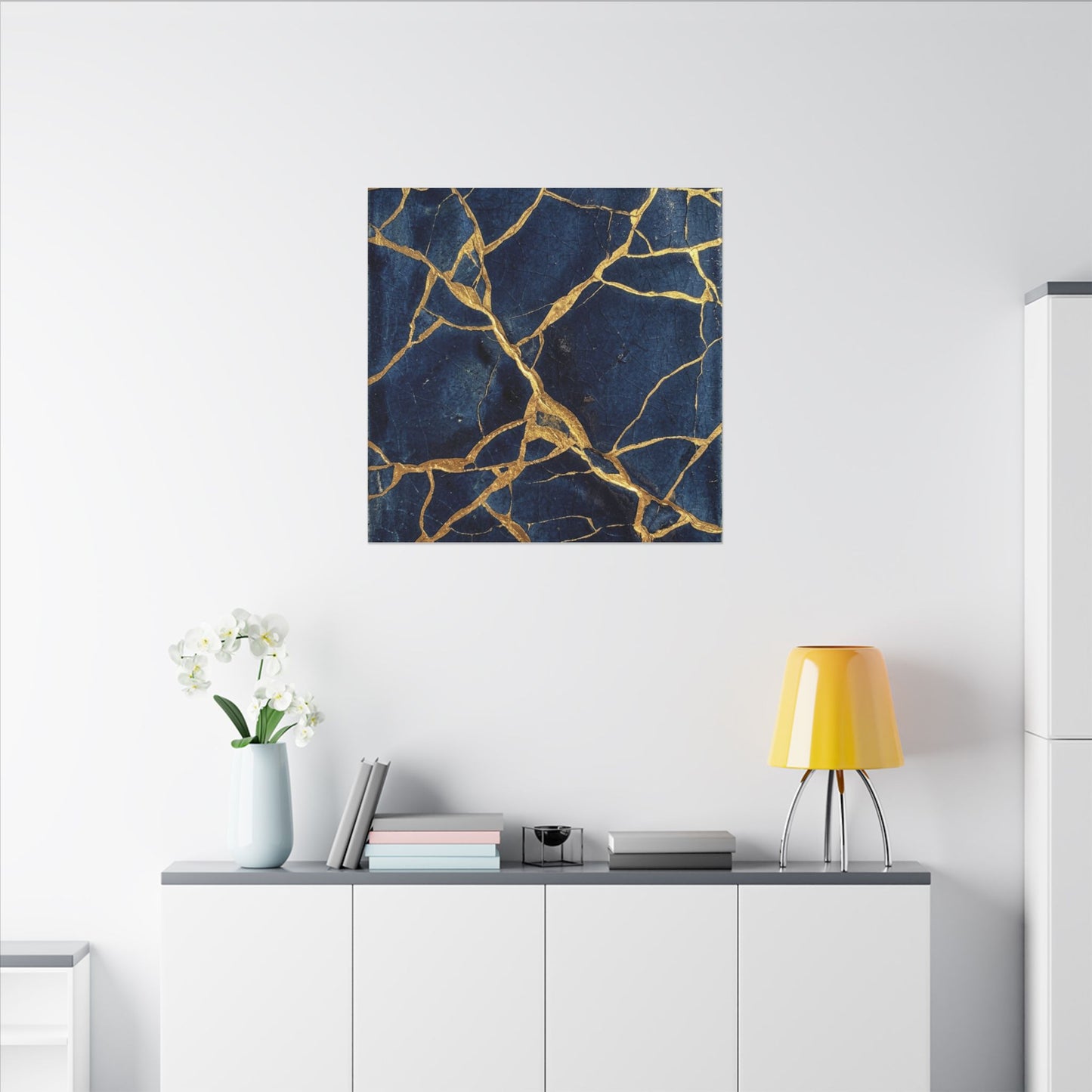 Kintsugi Crackle Canvas Art