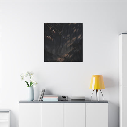 Atmospheric Silk Drape Canvas Art - Charcoal Ink Dark Japandi