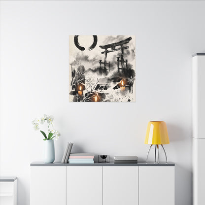 Candlelight Torii Gate Canvas Art - Zen Datsuzoku