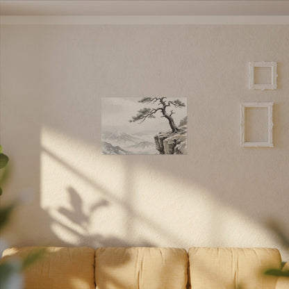 Seijaku Pine Tree Canvas Art - Japandi Japanese Pattern