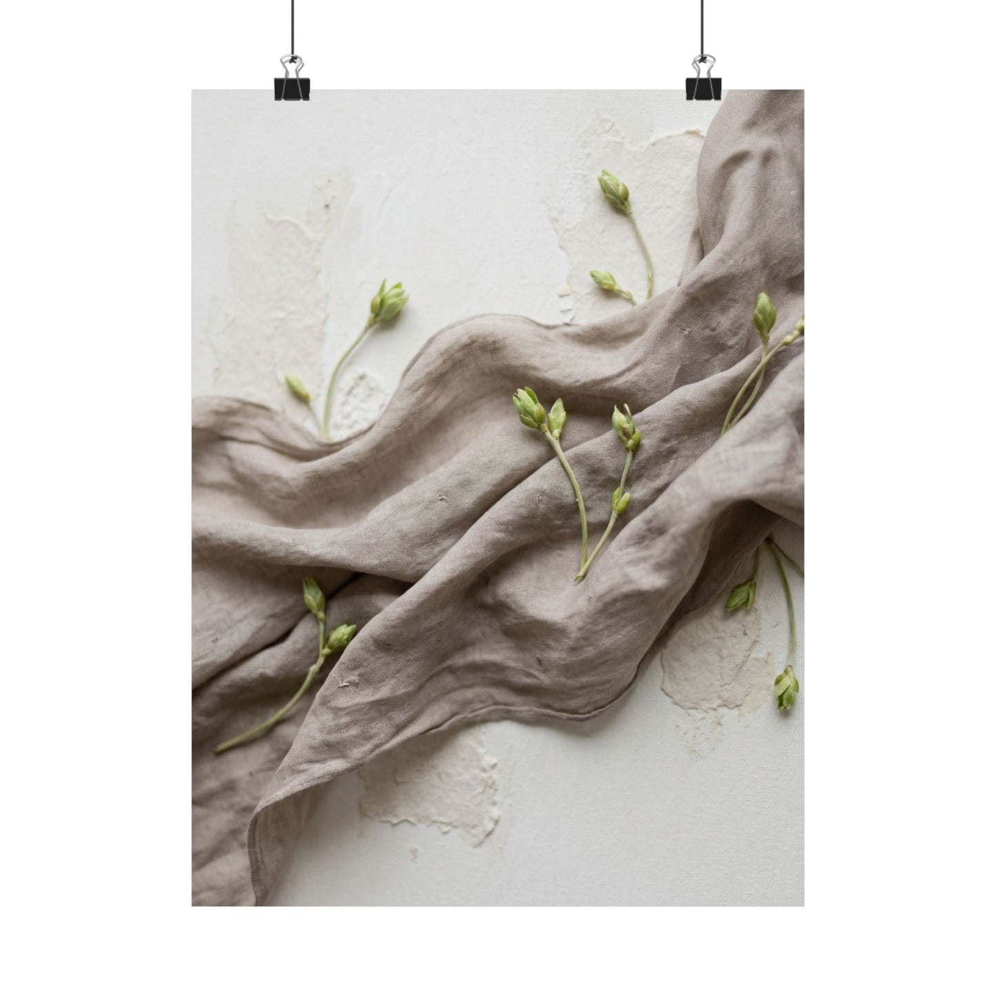 Silk Drape Wall Art Print | Spring Japandi Texture Art