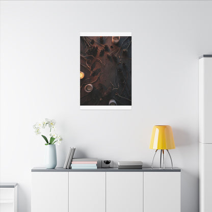 Dried Flowers Canvas Art | Winter Dark Japandi Moody Minimal Art