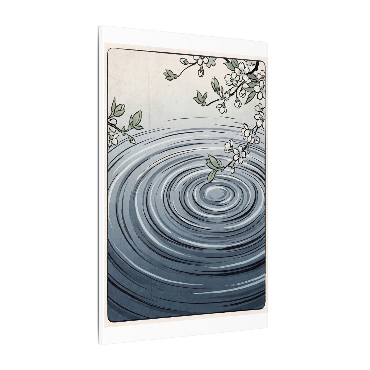 Calm Water Ripple Canvas Art - Ukiyo E Inspired Zen