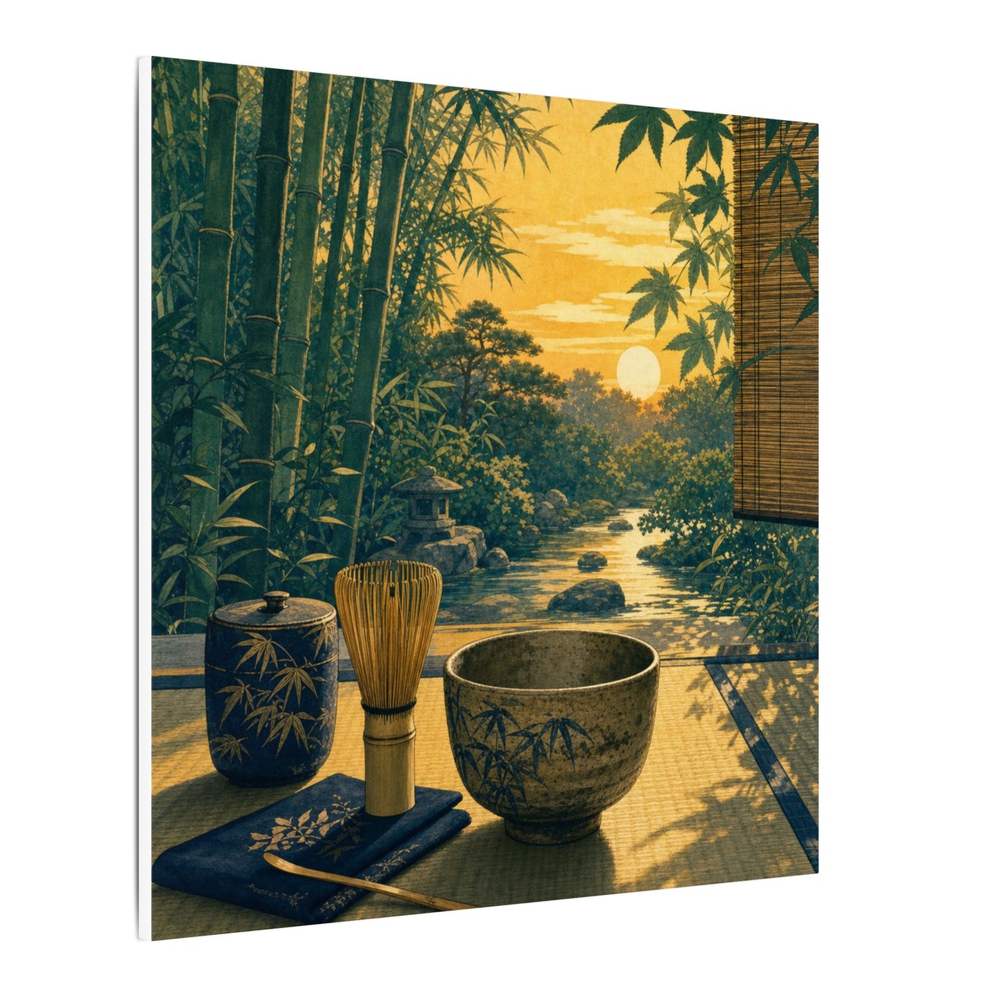 Ma Tea Ceremony Canvas Art - Zen Ukiyo E Inspired