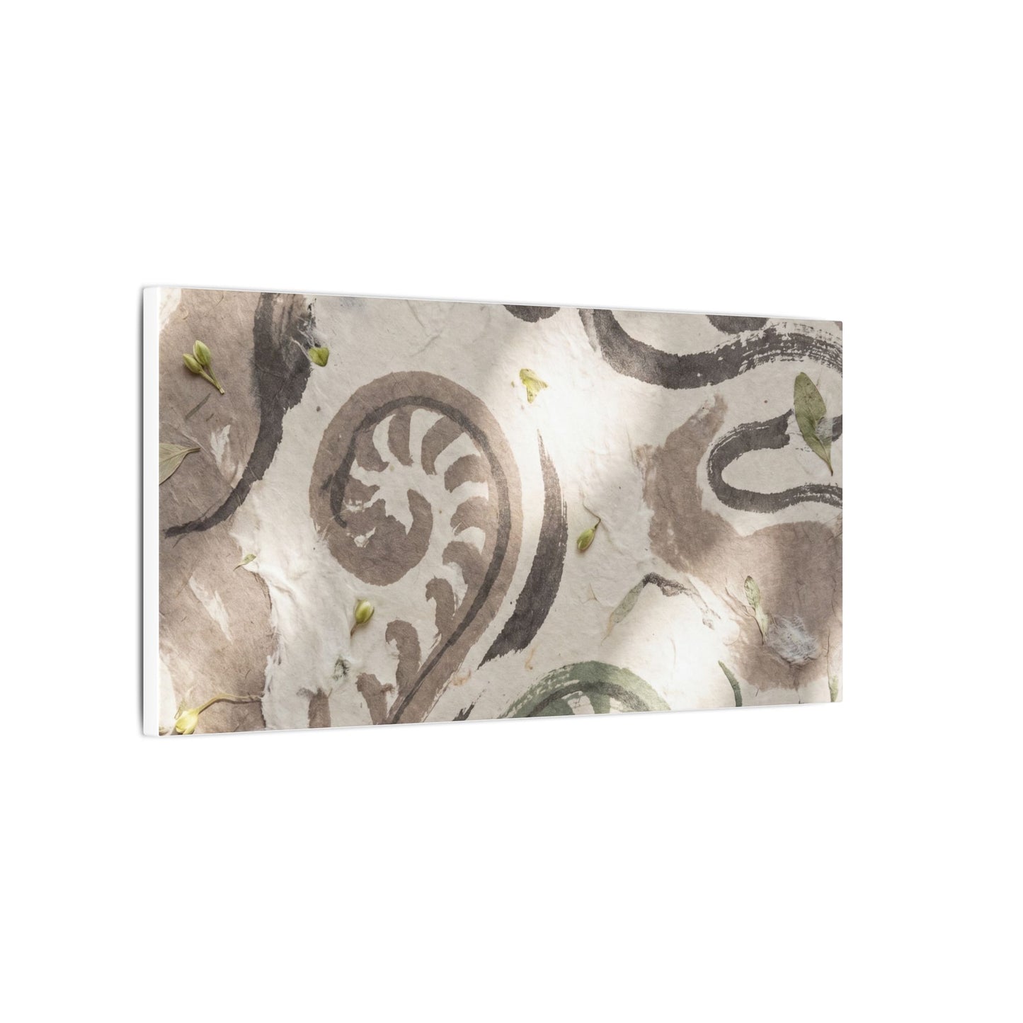 Dappled Ink Brushstroke Canvas Art - Japandi Ma