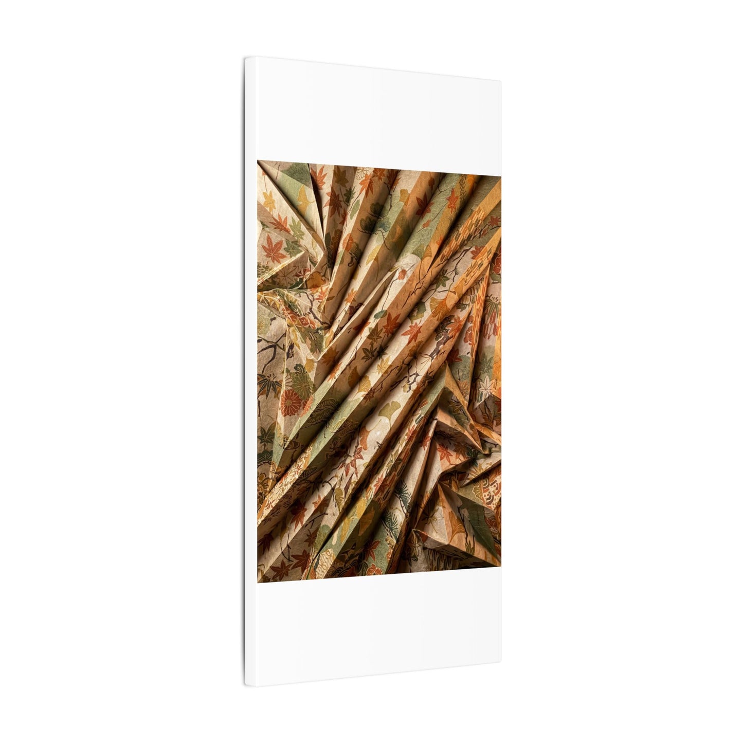 Paper Fold Autumn Canvas Art | Japandi Earthy Design