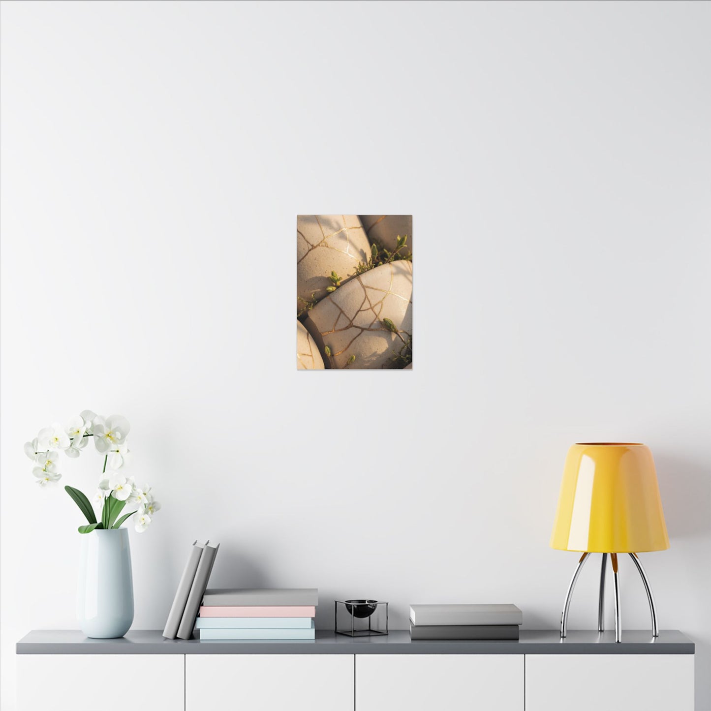 Spring Broken Pottery Gold Vein Canvas Art | Beautiful Decor
