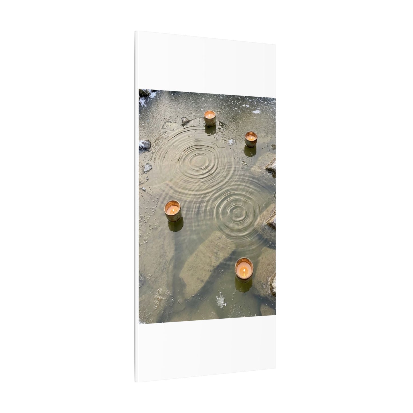 Water Ripple Canvas Art | Winter Japandi Japanese Pattern Art