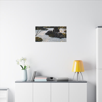 Zen Tea Ceremony in Golden Hour | Karesansui Canvas Art