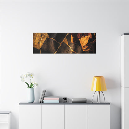 Resilient Shadow Play Canvas Art - Crackle Gold Kintsugi
