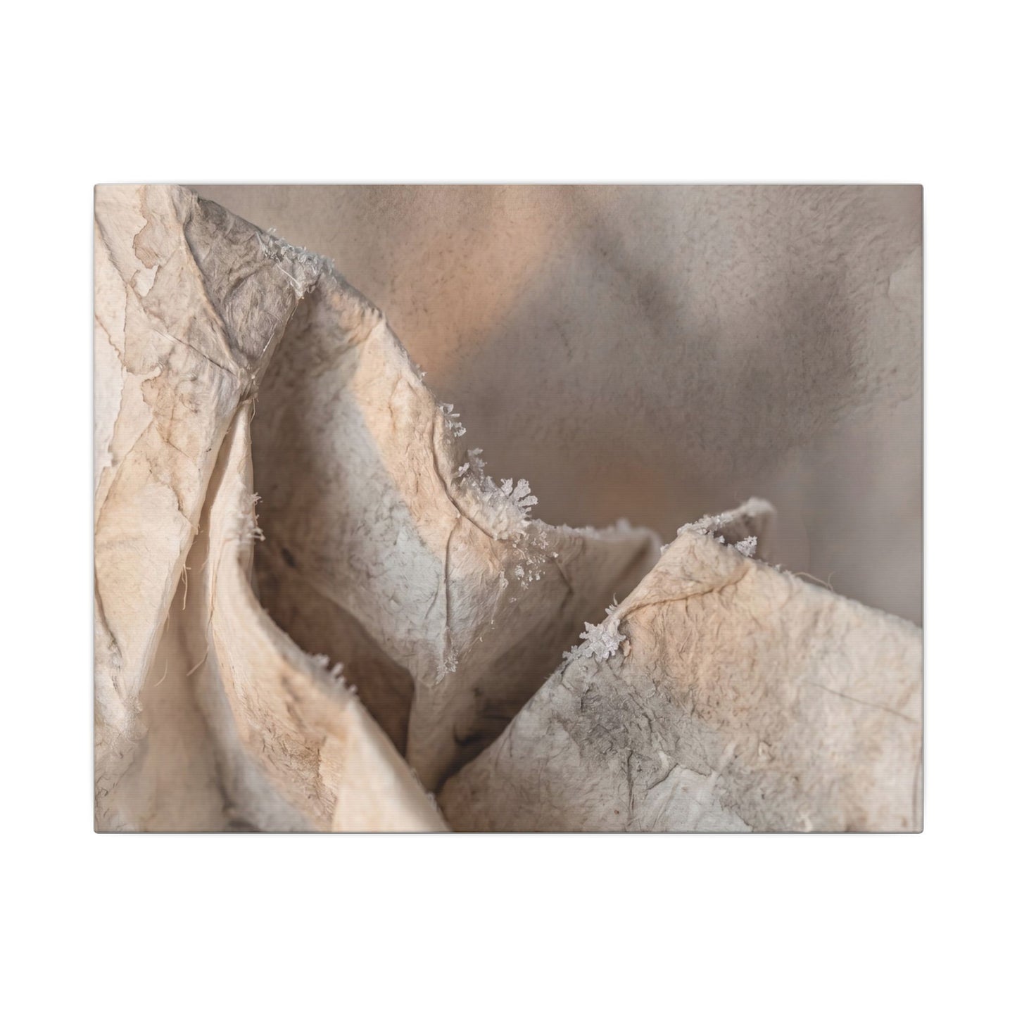 Japandi Paper Fold in Candlelight | Watercolor Canvas Art