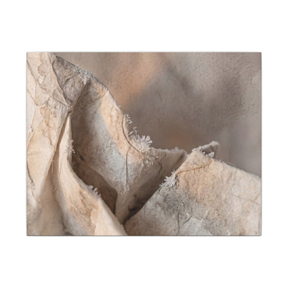 Japandi Paper Fold in Candlelight | Watercolor Canvas Art