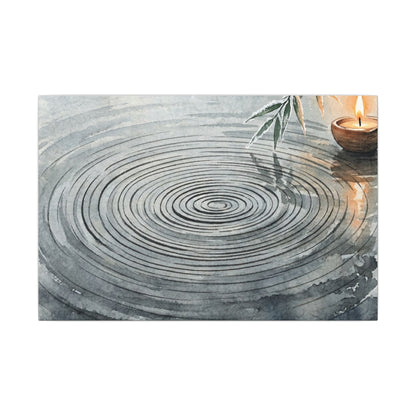 Water Ripple Sumi E Canvas Art | Calm Zen Art