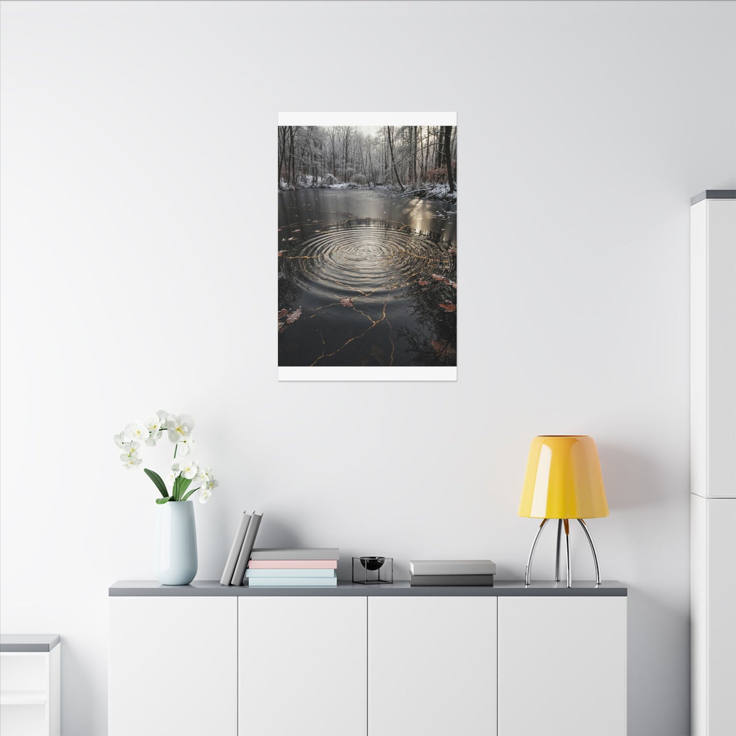 Water Ripple Broken Beauty Canvas Art | Artful Kintsugi Art