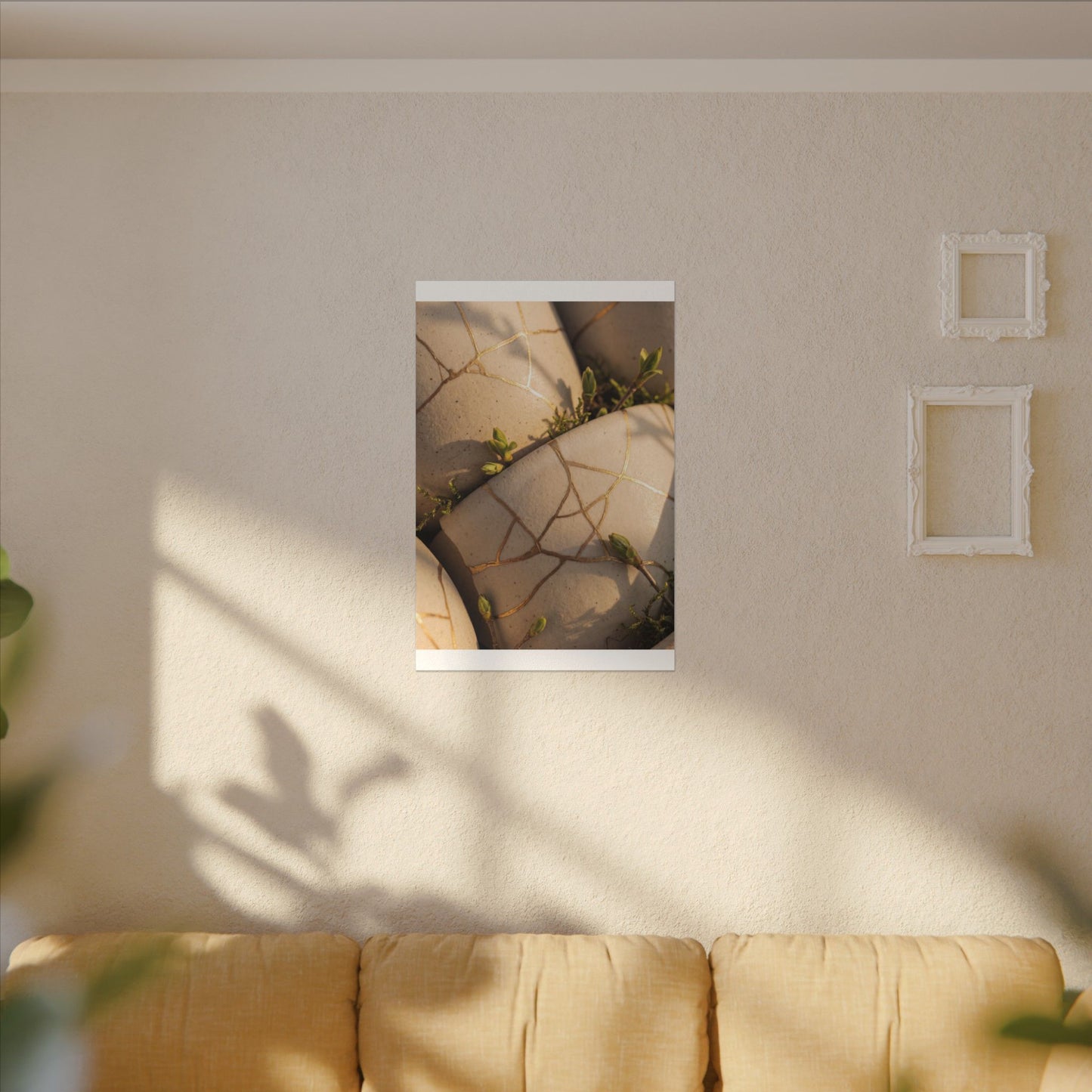 Spring Broken Pottery Gold Vein Canvas Art | Beautiful Decor
