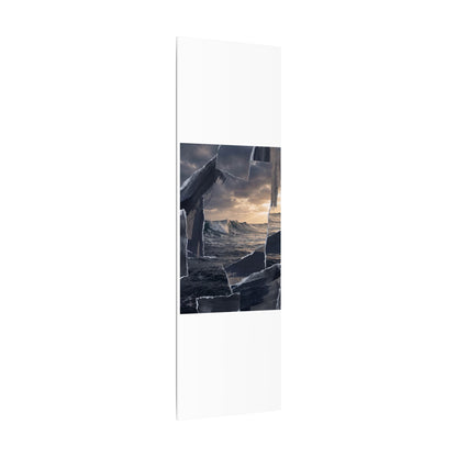 Fukinsei Ocean Wave Canvas Art - Dark Japandi Shadow Zen