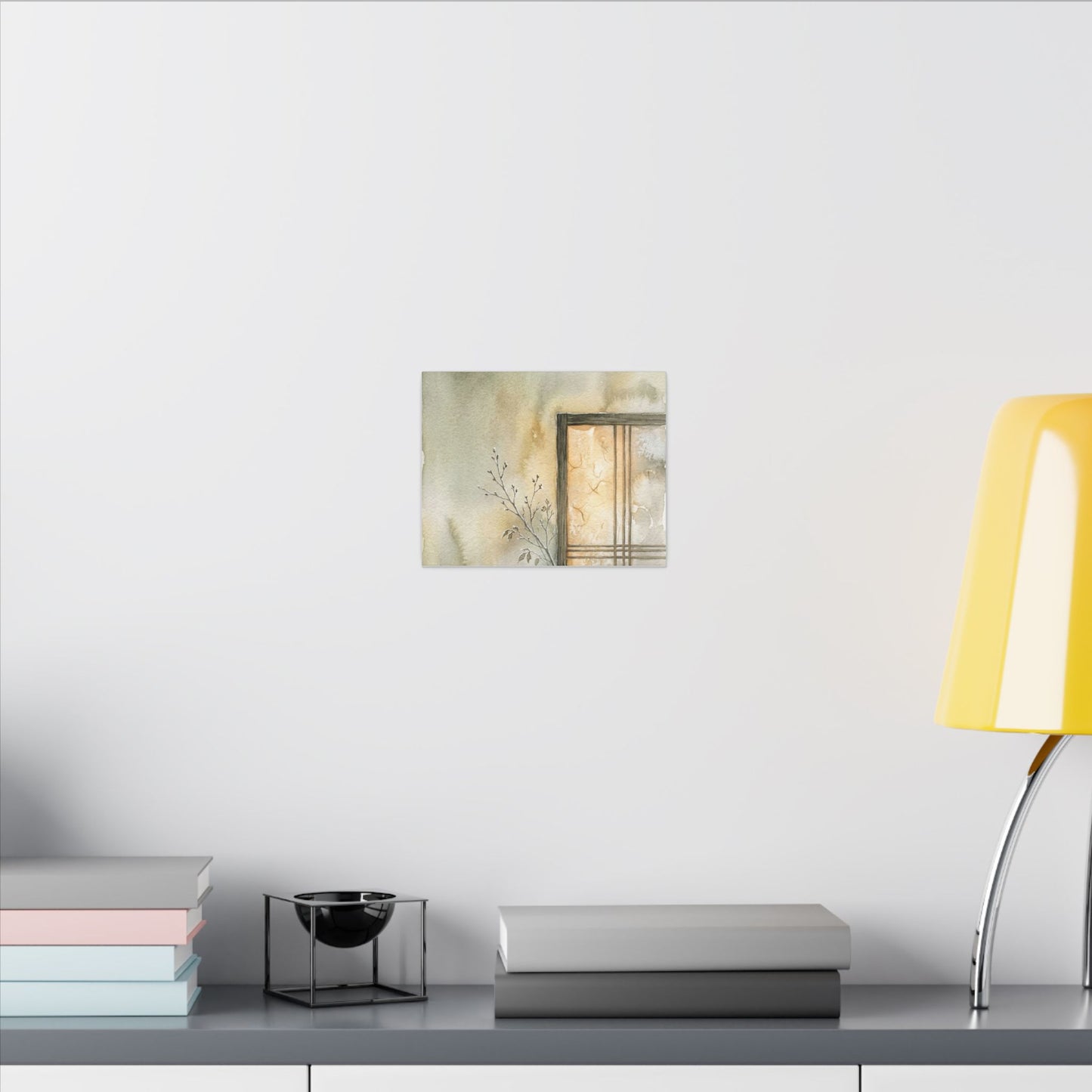 Ma Shoji Screen Canvas Art - Japandi Watercolor