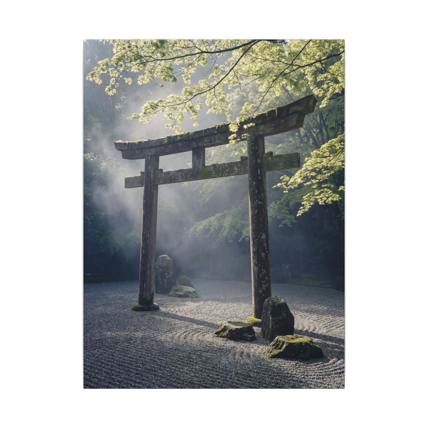 Torii Gate Canvas Art | Spring Zen Karesansui Art