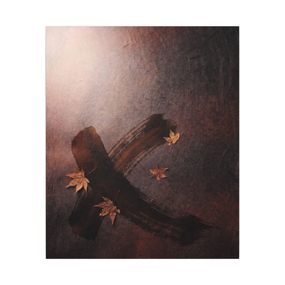 Moody Ink Brushstroke Canvas Art - Moody Minimal Dark Japandi