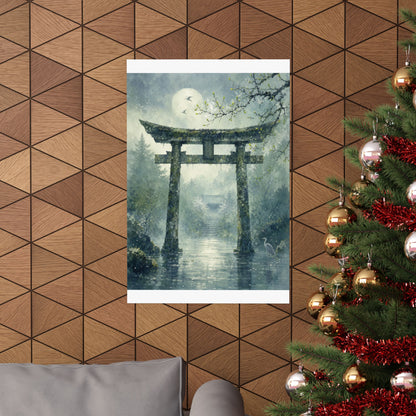 Datsuzoku Torii Gate Wall Art Print - Japandi Watercolor