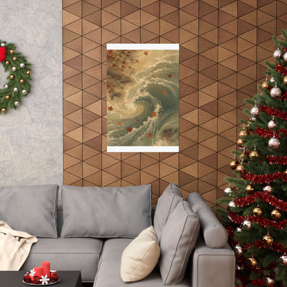 Candlelight Ocean Wave Wall Art Print - Japandi Kanso