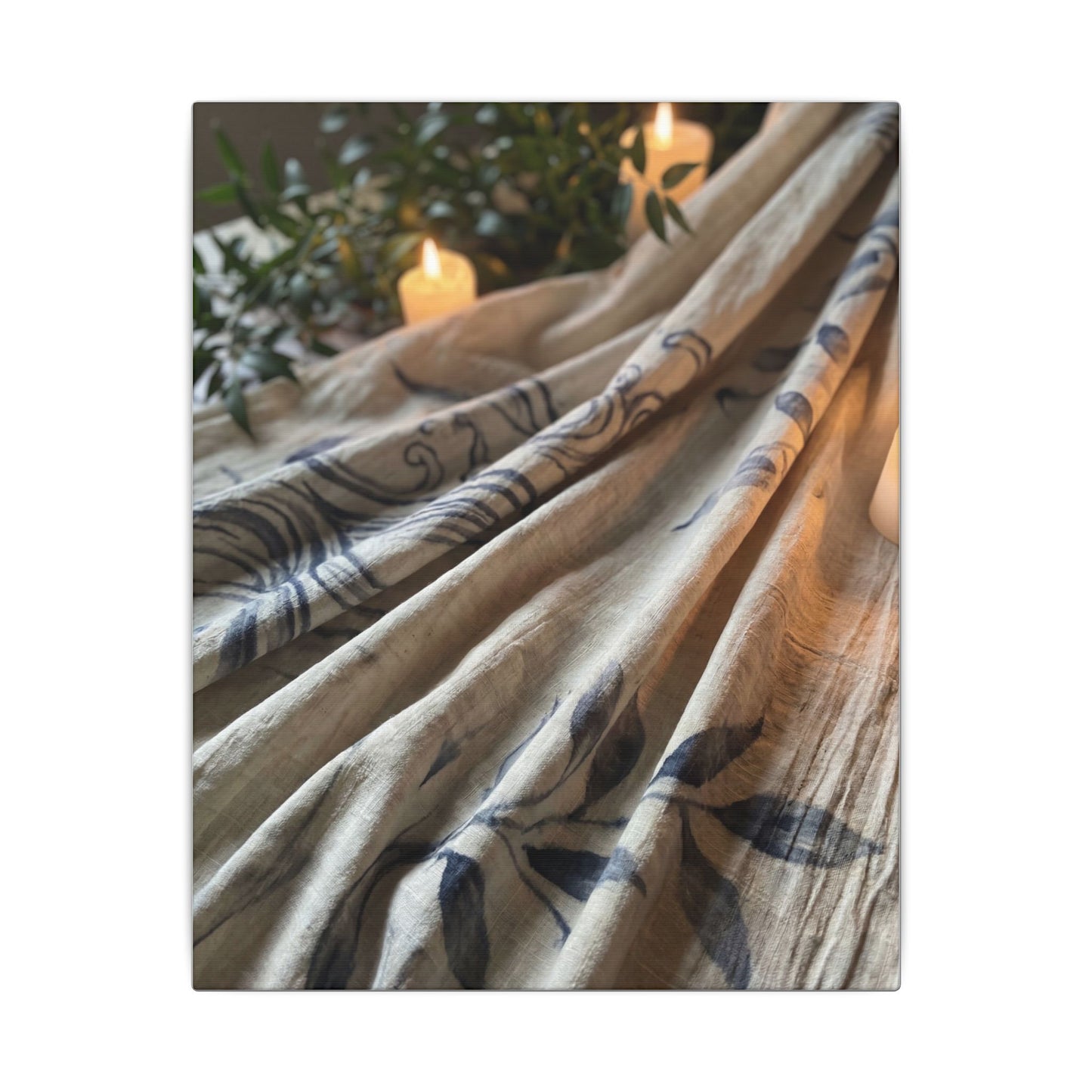 Fukinsei Silk Drape Canvas Art - Japandi Japanese Pattern