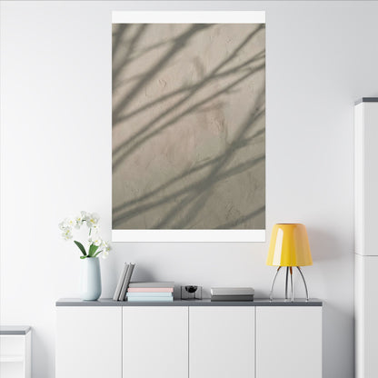 Shadow Play Japanese Pattern Canvas Art | Warm Japandi Art
