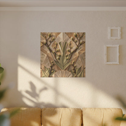 Kanso Paper Fold Canvas Art - Japandi Japanese Pattern
