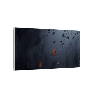 Autumn Cherry Blossom Charcoal Ink Canvas Art | Atmospheric Decor