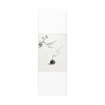Calm Incense Smoke Canvas Art - Sumi E Zen