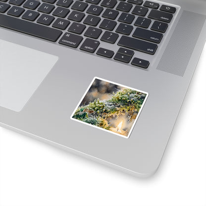 Japandi Moss Close Up in Candlelight | Watercolor Sticker