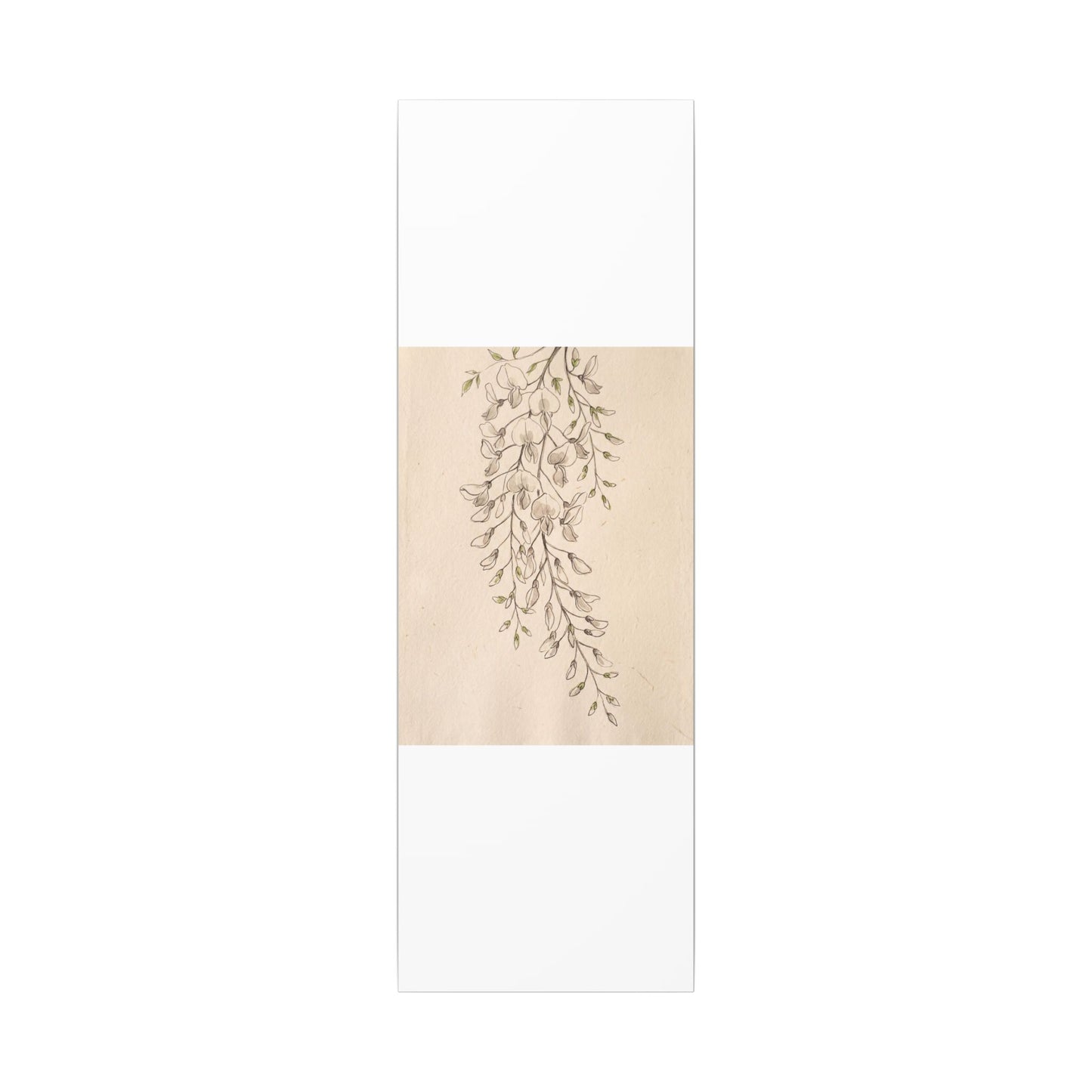 Japandi Wisteria in Golden Hour | Minimal Line Canvas Art