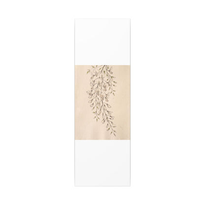 Japandi Wisteria in Golden Hour | Minimal Line Canvas Art
