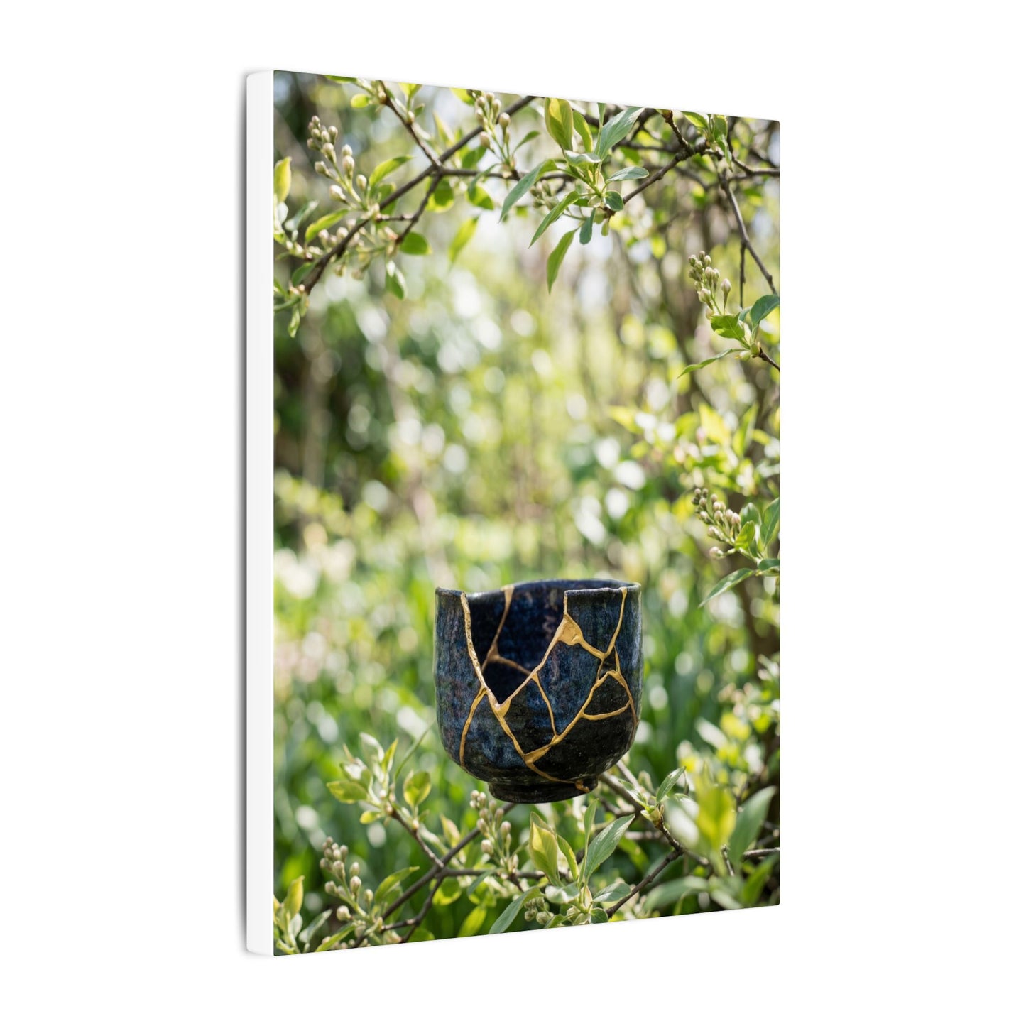 Kintsugi Broken Pottery in Dappled | Broken Beauty Canvas Art