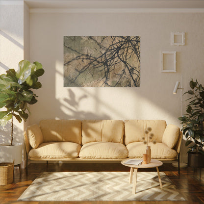 Japandi Shadow Play in Golden Hour | Texture Canvas Art