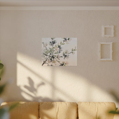 Cherry Blossom Watercolor Canvas Art | Elegant Japandi Art