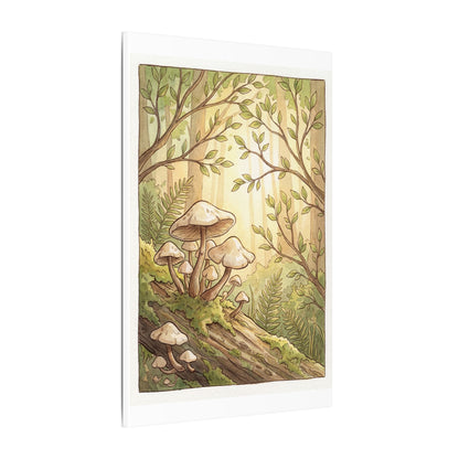 Spring Wild Mushrooms Mushroom Illustration Canvas Art | Cozy Decor