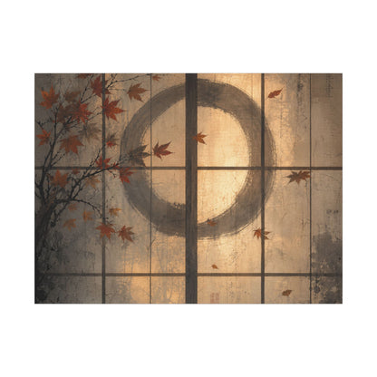 Shoji Screen Texture Canvas Art | Earthy Japandi Art