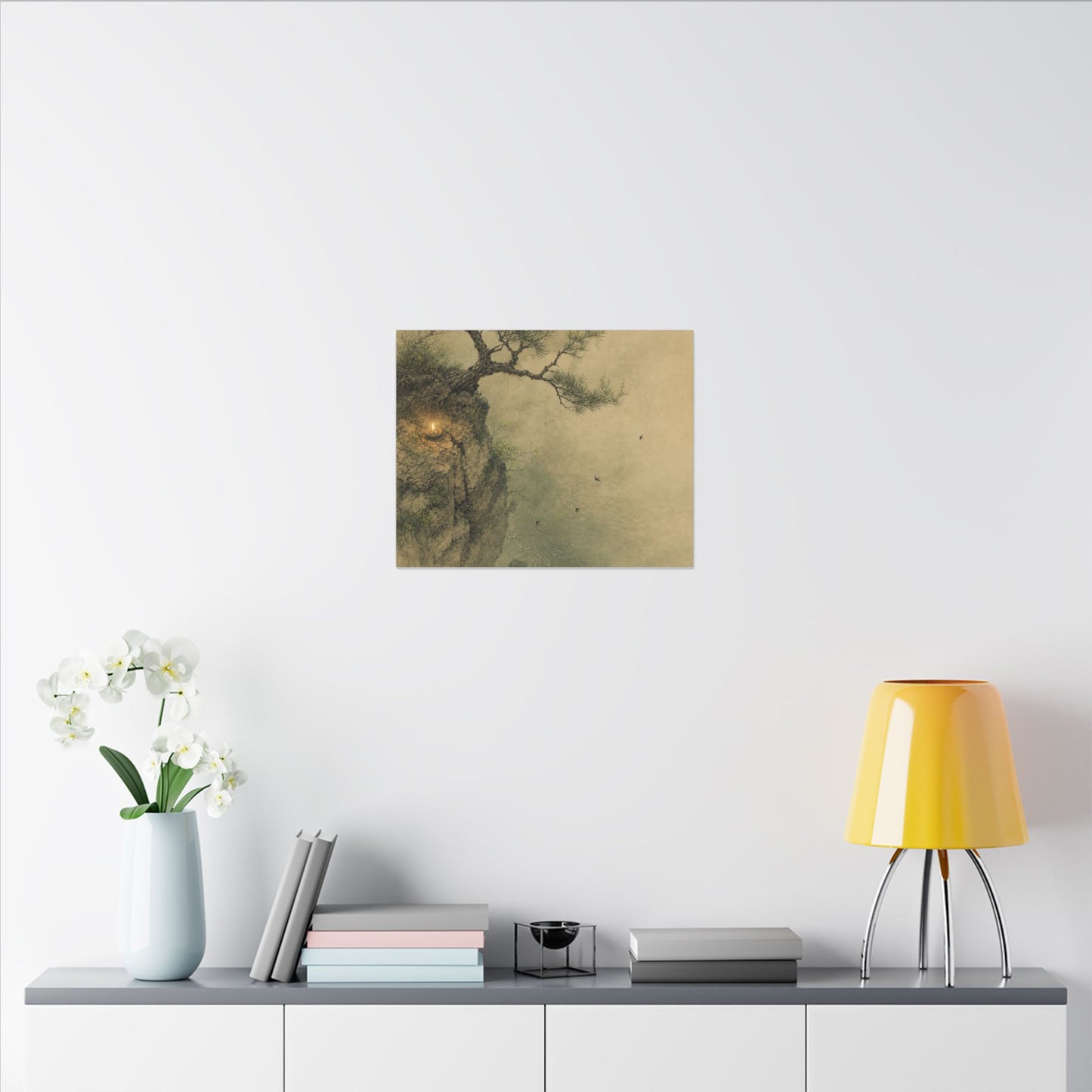 Spring Pine Tree Minimal Line Canvas Art | Earthy Decor