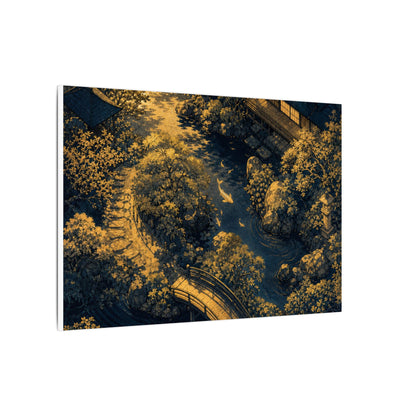 Contemplative Moonlit Garden Canvas Art - Ukiyo E Inspired Zen
