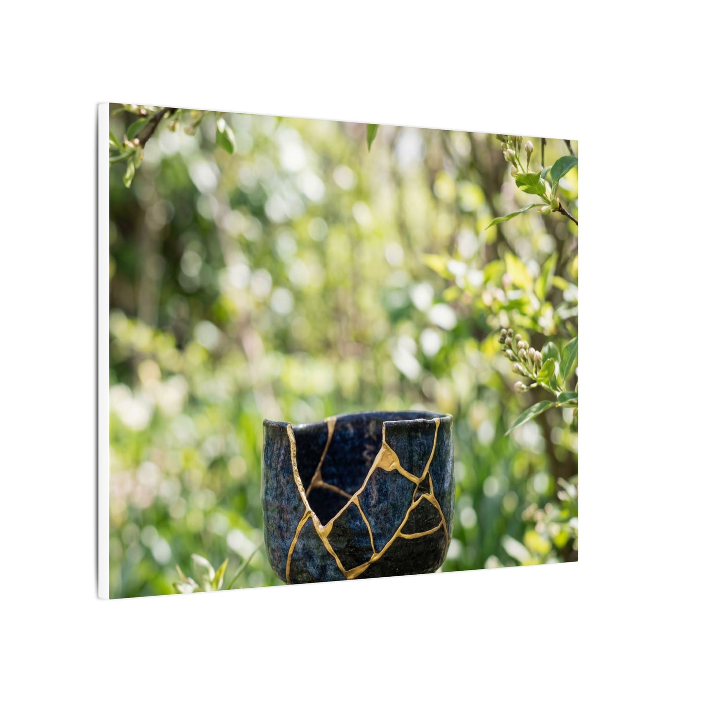 Kintsugi Broken Pottery in Dappled | Broken Beauty Canvas Art